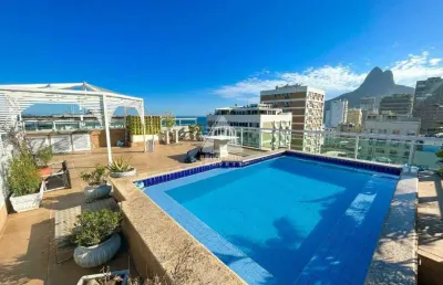 Cobertura à venda no leblon, 5 quartos, 3 suítes, 3 vagas – vista panorâmica, rio de janeiro/rj
