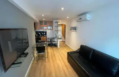 Flat à venda, 1 quarto, 1 vaga, mobiliado, ipanema - rj