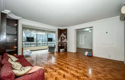 Apto. 3 quartos, 4 banheiros, dependência, 1 vaga, 248m2 com vista no flamengo.