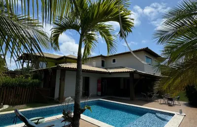Casa 5 suítes 150 metros da praia em guarajuba - condomínio paraíso do mar - bahia - brasil.