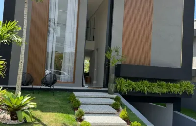 Casa a venda 5 suítes nova, porteira fechada no alphaville litoral norte 3