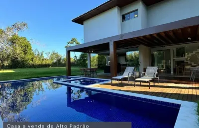 Casa a venda 6 suítes porteira fechada no ilha dos pássaros em praia do forte
