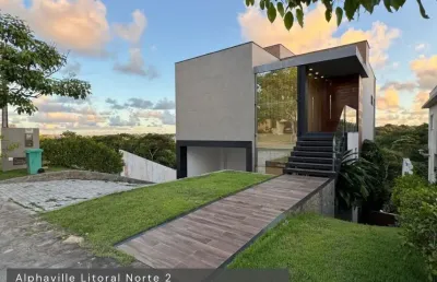 Casa a venda 3/4 sendo 2 suítes no alphaville litoral norte 2