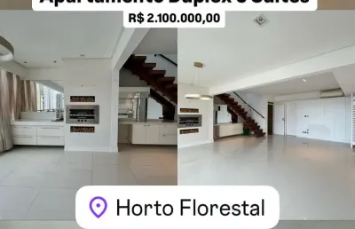 Apartamento duplex com vista mar no horto florestal – 3 suítes | 185 m²
