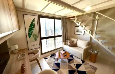 Studio com mezanino à venda no caminho das árvores – finamente decorado