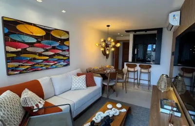Apartamento 2 suites 64 m² águas de guarajuba | decorado à venda – totalmente mobiliado!