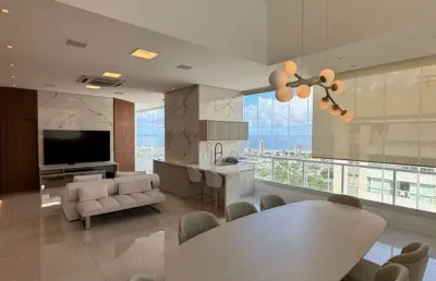 Cobertura linear 3 suites 220 m2 alto padrao, mobiliada no platno greenville patamares