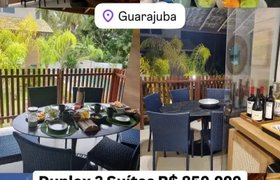 Village duplex 3 suítes porteira fechada em guarajuba