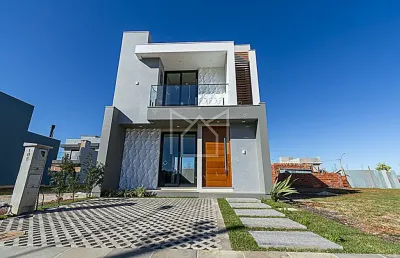 Casa em condomínio fechado com 3 quartos à venda na avenida centenário, 1011, passo das pedras, gravataí, 127 m2 por r$ 769.000