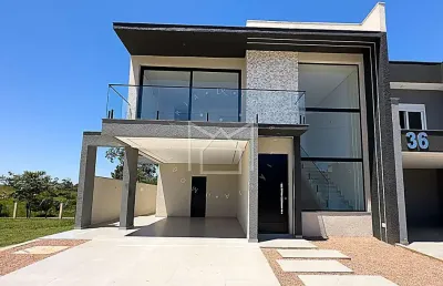 Casa em condomínio fechado com 3 quartos à venda na rua antônio ramos, loteamento jardim timbaúva, gravataí, 159 m2 por r$ 1.180.000