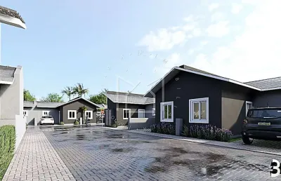 Casa em condomínio fechado com 2 quartos à venda na rua são pedro, 630, loteamento vila rica, gravataí, 42 m2 por r$ 189.900