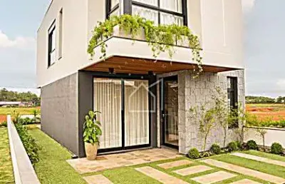 Casa em condomínio fechado com 3 quartos à venda na rua otávio schemes, 2200, barnabé, gravataí, 128 m2 por r$ 829.000