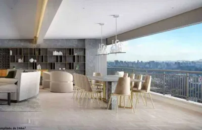 Apartamento pronto de 244 m² no ibirapuera, com 4 suítes.