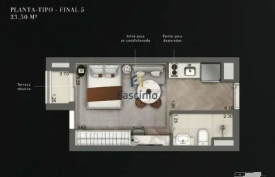 Apartamento com 1 quarto à venda na rua laplace, 186, campo belo, são paulo por r$ 320.000