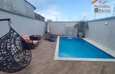 Casa sobreposta alta 75 m² - piscina e churrasqueira , próximo da praia em itanhaém