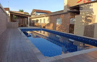Casa com 3 dormitórios à venda, 122 m² por r$ 449.000 - flórida mirim - mongaguá/sp