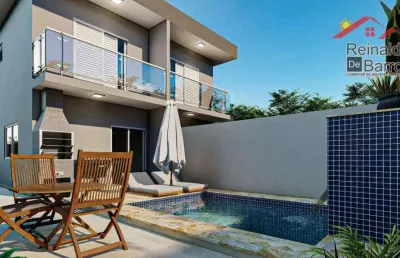 Sobrado 2 suítes com piscina lado praia em itanhaém