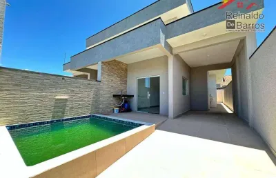 Casa com 3 dormitórios à venda, 87 m² por r$ 450.000 - balneário são joão batista ii - peruíbe/sp