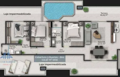 Cobertura com 3 dormitórios à venda, 112 m² por r$ 1.355.000,00 - carvoeira - florianópolis/sc