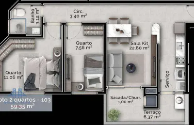 Apartamento com 2 dormitórios à venda, 59 m² por r$ 635.000,00 - carvoeira - florianópolis/sc