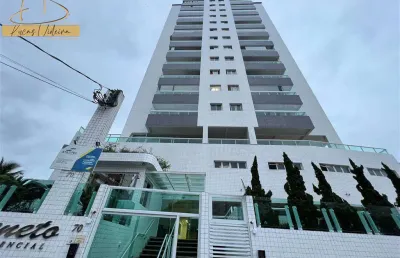 Apartamento 01 dromitório com sacada gourmet!  vista para praia!