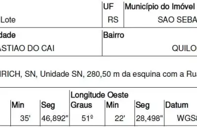Oportunidade única em sao sebastiao do cai - rs | tipo: terreno | negociação: venda direta online  | situação: imóvel
