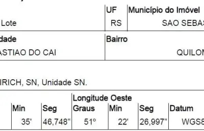 Oportunidade única em sao sebastiao do cai - rs | tipo: terreno | negociação: venda direta online  | situação: imóvel