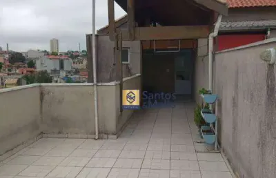 Cobertura com 2 dormitórios para alugar, 88 m² por r$ 1.892,50/mês - parque oratório - santo andré/sp