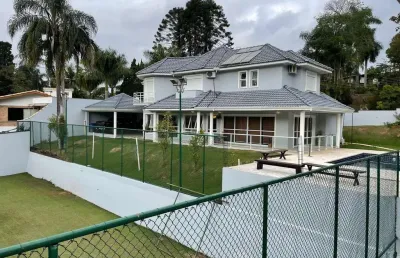 Luxuosa casa em condomínio fechado com acesso a represa - campos de mairiporã gleba 1- sp