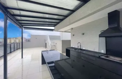 Cobertura duplex de 205m² , 3 quartos, 1 suíte, área gourmet, piscina privativa