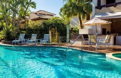 Casa para temporada com 6 dormitórios, 600 m² -  jurerê internacional - florianópolis/sc