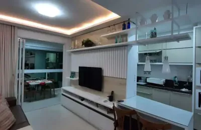 Apartamento 02 quartos mobiliado à venda no residencial atlântico na praia de palmas em governador celso ramos - santa catarina