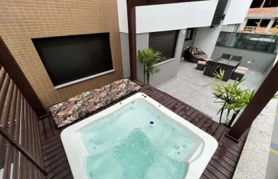 Apartamento garden 02 quartos mobiliado à venda no residencial anito petry na praia de palmas em governador celso ramos - santa catarina