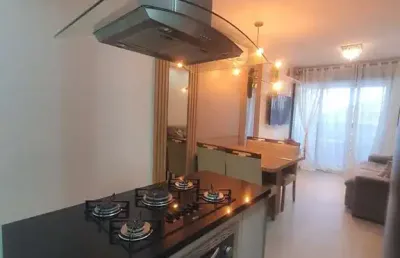 Apartamento vista mar, na avenida caravelas, 2 quartos mobiliado à venda no contemplare residence na praia grande, governador celso ramos santa catarina.