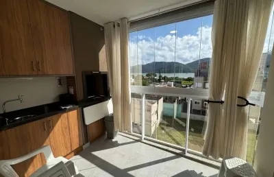 Apartamento vista mar 3 quartos mobiliado à venda no residencial solar das caravelas na praia grande em governador celso ramos - santa catarina