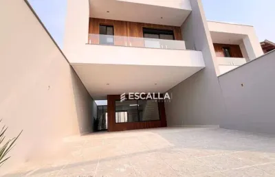 Sobrado novo  com 3 suítes no bairro saguaçu à venda