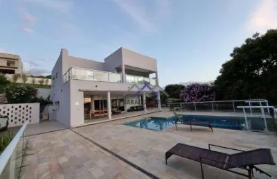Casa de alto padrão - porteira fechada c/1018m² em condomínio fechado bothanica - jarinu/sp.