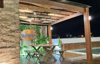 Duplex com 04 suítes a venda em condomínio fechado à beira mar de são miguel do gostoso