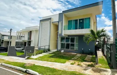 Casa em condomínio semi-mobiliada medindo 312 m², com 05 quartos ? parque do jiqui, parnamirim/rn