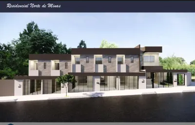 Casa geminada de três quartos no bairro santa amélia