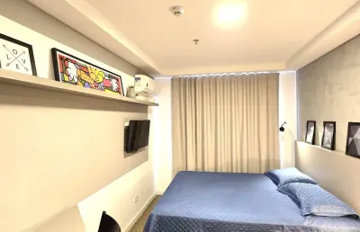 Excelente apartamento, 100% mobiliado studio com 1 quarto para locação - centro