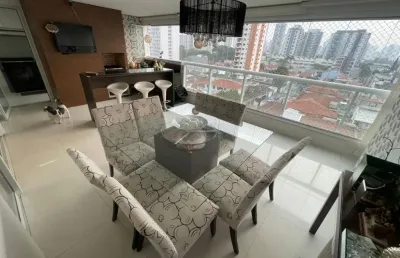 Lindo apartamento com 3 suítes, varanda goumrt com currasqueira a carvão - vereda tatuapé- sp