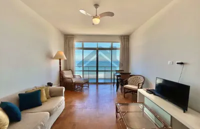 Apartamento vista mar à venda na pitangueiras no guarujá | portaria 24 horas