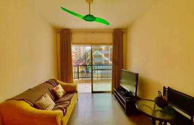 Apartamento à venda na enseada no guarujá | serviço de praia e churrasqueira