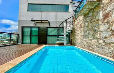 Cobertura à venda na enseada no guarujá | piscina e churrasqueira