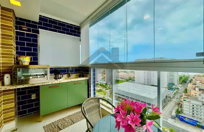 Apartamento à venda na enseada no guarujá | varanda gourmet piscina e churrasqueira
