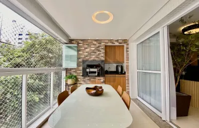 Apartamento à venda na pitangueiras no guarujá | sacada gourmet