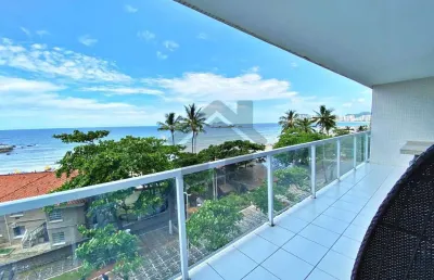 Apartamento frente mar na pitangueiras no guarujá | vista mar