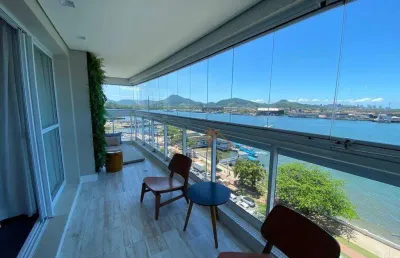 Apartamento frente ao mar com 4 dormitórios à venda, 189 m² por r$ 2.580.000 - ponta da praia - santos/sp