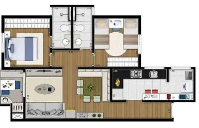 Apartamento à venda, 2 quartos, 1 suíte, 2 vagas, campestre - santo andré/sp